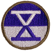 SSI for X Corps, MG Edward M. Almond had X Corps personnel wear the SSI upside down to differentiate Korean War soldiers from the WWII veterans.