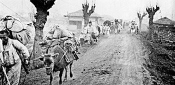 Roads south that led to Hungnam and the sea were flooded with refugees.