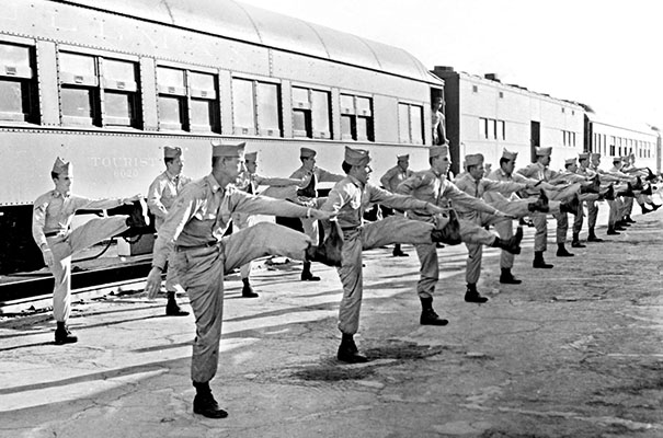 &ldquo;It gets pretty tiresome to sit on a train for 48 hours so at stops we had drills or exercised.&rdquo;