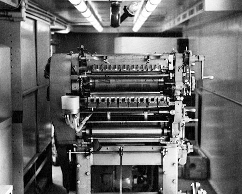 The Harris LTV 35 x 45 inch stream-fed offset multi-lithographic press