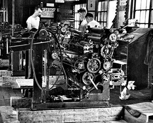 The Harris LTV 35 x 45 inch stream-fed offset multi-lithographic press