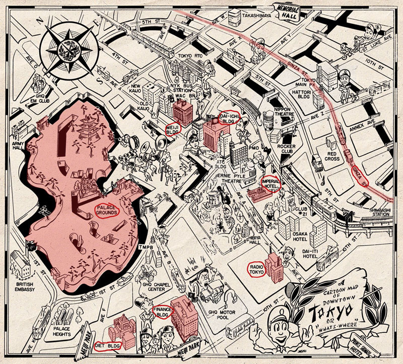 Decorative map background