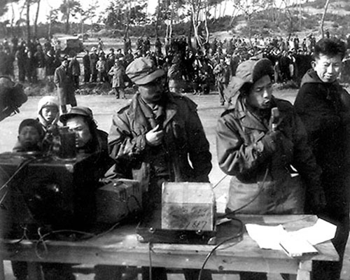 The address given by General James A. Van Fleet, the EUSA commander, celebrating Korean Independence Day (1 March 1919), was recorded by CPL Sig Front’s “Tape Team.”