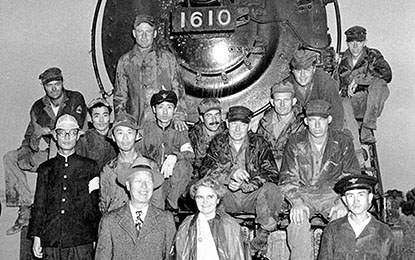 South Korean President Syngman Rhee and his Austrian wife Francesca commemorate the reopening of the Han River railroad bridges in 1951.