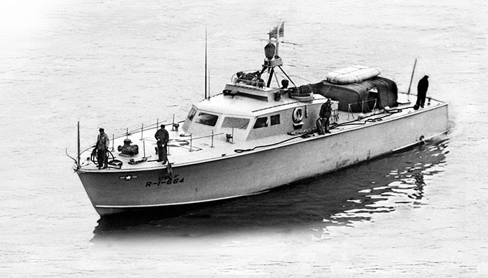 USAF 85-foot crash rescue boat at Cho-do.