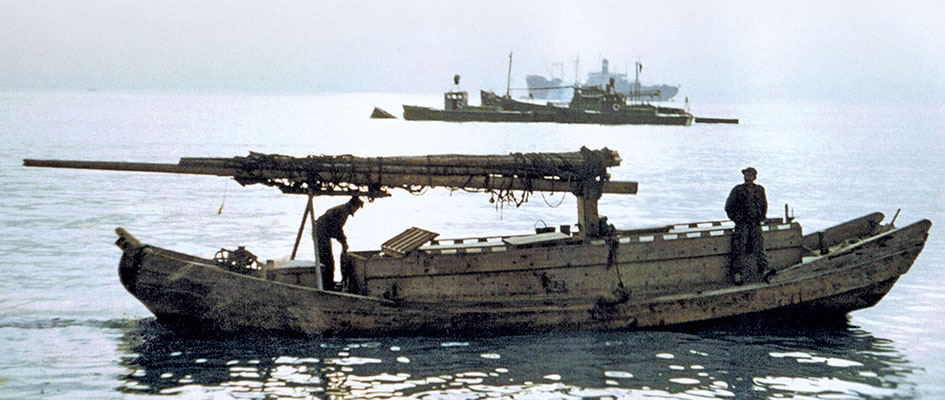 Photo shows the diversity of boats supporting guerrilla activity off the coasts of North Korea.