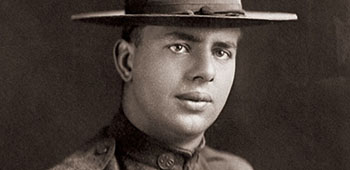 SGT Munske in WWI.  Notice the patch below the rank, indicating he is a 1st Class gunner.