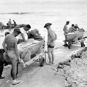 Two Sleeping Beauties on the cradles, Feb/March 1945, Galle, Ceylon.